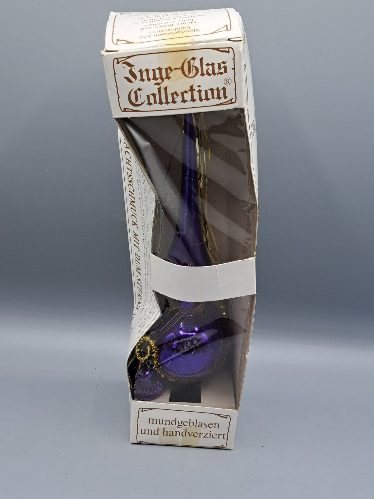 Inge-Glas, Mundgeblasene und Hanverzierte Christbaumspitze